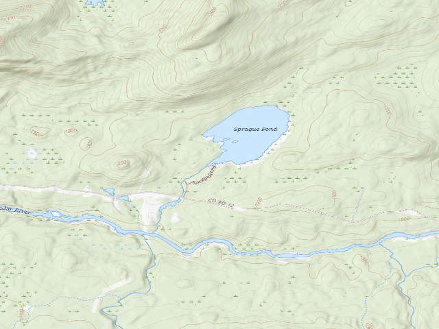USGS topographic map of Sprague Pond Designated Tent Site #1 [DEC #11289] (Blue Ridge Wilderness)