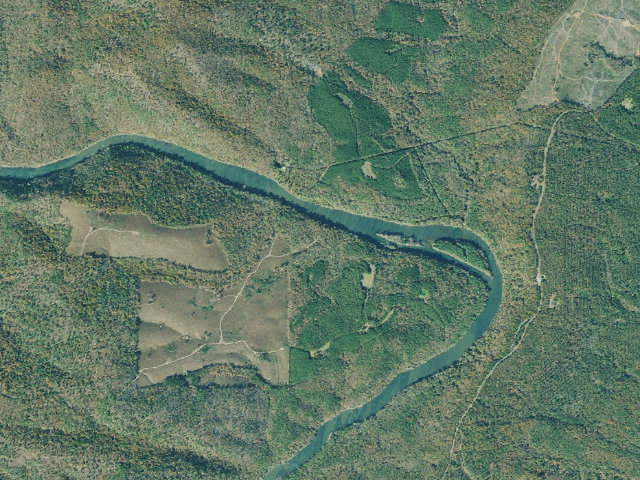 Aerial image of Sprewell Bluff WMA - Tick Farm Campground
