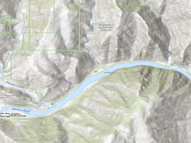 USGS topographic map of Spring Bar