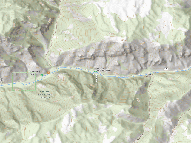 USGS topographic map of Spring Campground