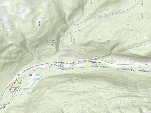 USGS topographic map of Spring Canyon Camp