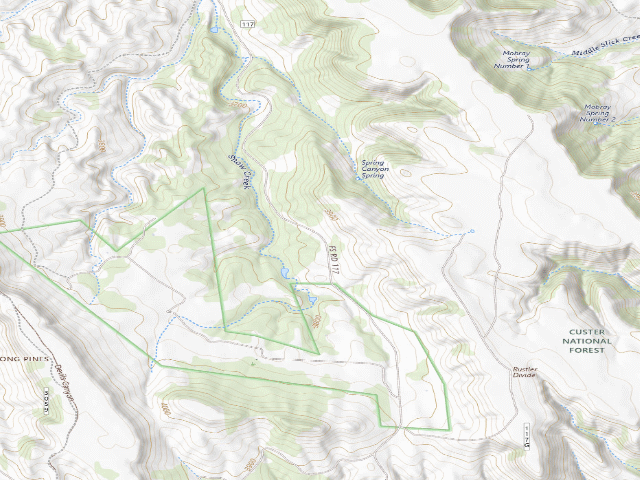 USGS topographic map of Spring Canyon-North