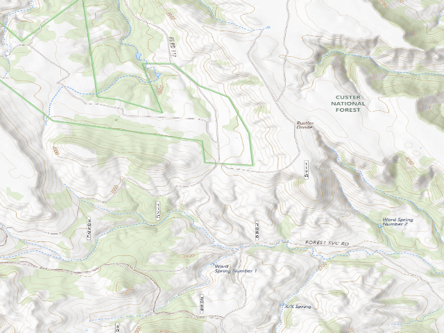 USGS topographic map of Spring Canyon-South
