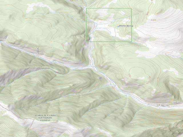 USGS topographic map of Spring Coulee Dispersed