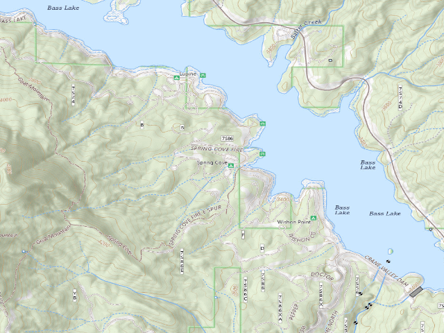 USGS topographic map of Spring Cove Campground