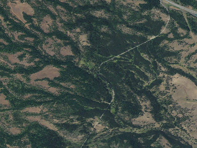 Aerial image of Spring Creek Campground