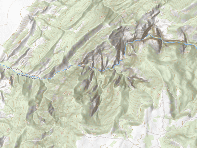 USGS topographic map of Spring Creek Canyon