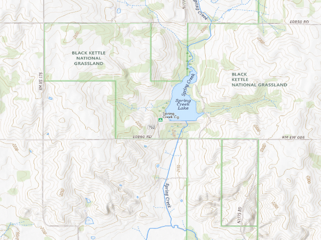 USGS topographic map of Spring Creek Cg