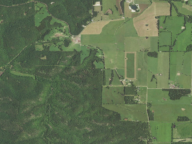Aerial image of Spring Creek Gap Conservation Area