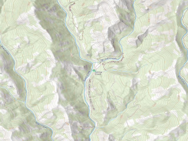 USGS topographic map of Spring Creek