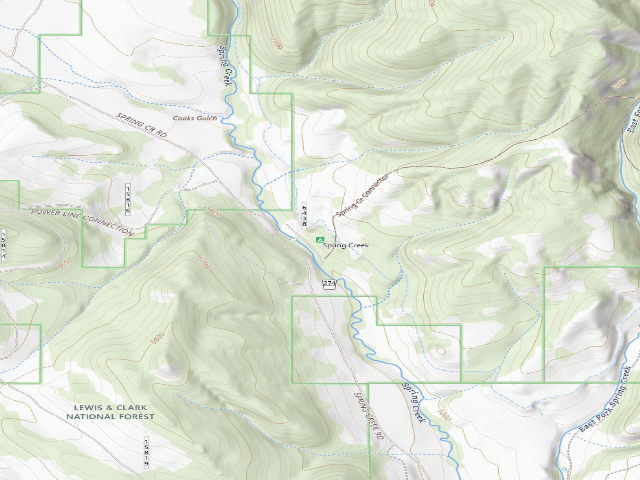 USGS topographic map of Spring Creek