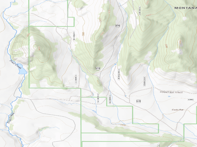 USGS topographic map of Spring Creek Rd 274-1