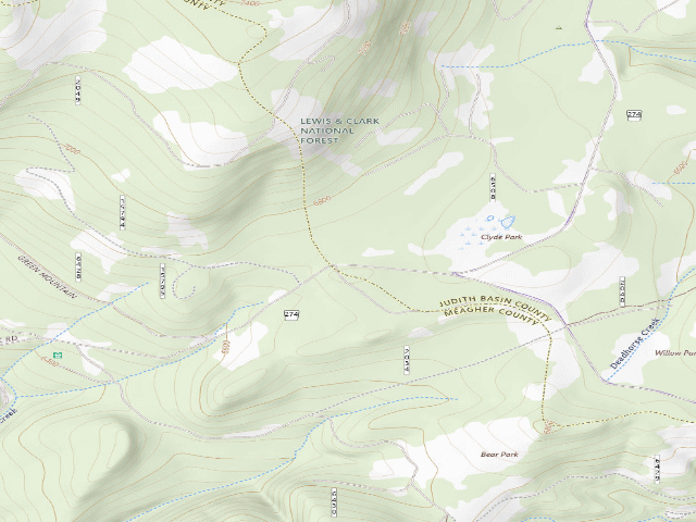 USGS topographic map of Spring Creek Rd 274-11