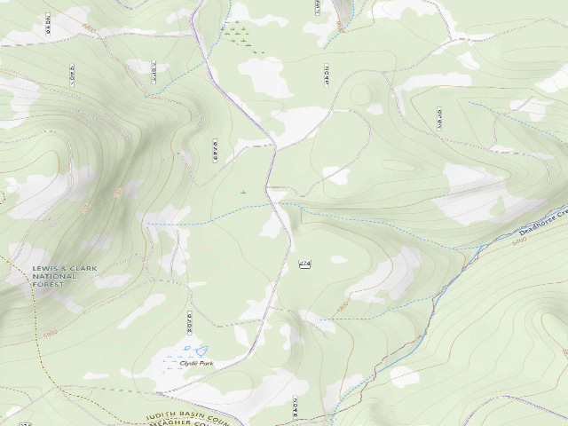 USGS topographic map of Spring Creek Rd 274-16