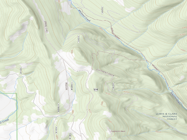 USGS topographic map of Spring Creek Rd 274