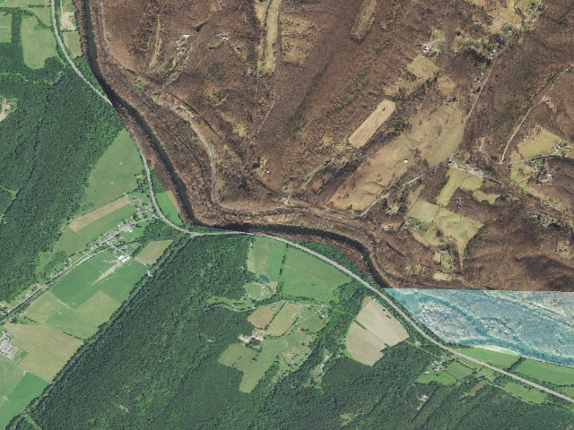 Aerial image of Spring Gap Campground (C&O Canal NHP, towpath mile 173.3)