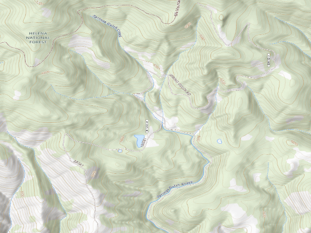 USGS topographic map of Spring Gulch Rd 1020 008
