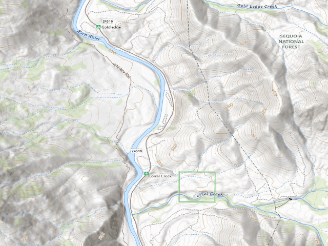 USGS topographic map of Spring Hill South Dispersed Camping