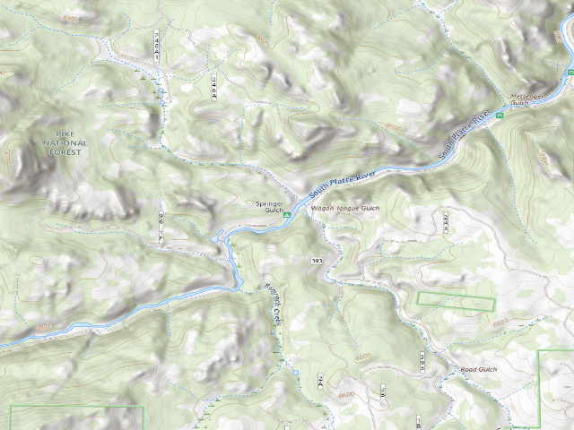 USGS topographic map of Springer Gulch
