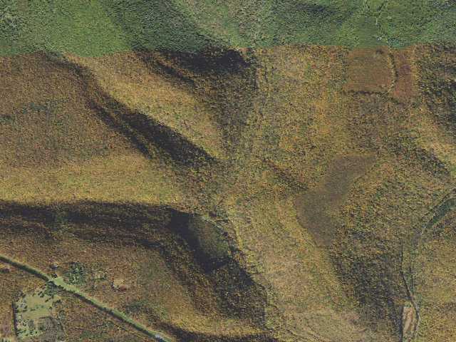 Aerial image of Sproul State Forest roadside campsite 021 Stout Hollow (LHBYWC Stout Hollow Campsite #21)