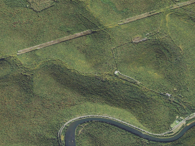 Aerial image of Sproul State Forest roadside campsite CR001