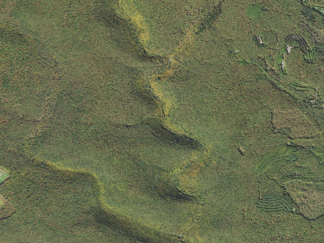 Aerial image of Sproul State Forest roadside campsite CR002