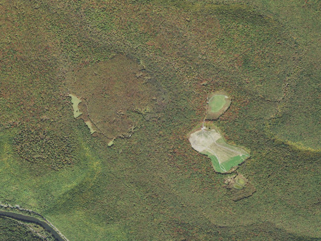Aerial image of Sproul State Forest roadside campsite CR004