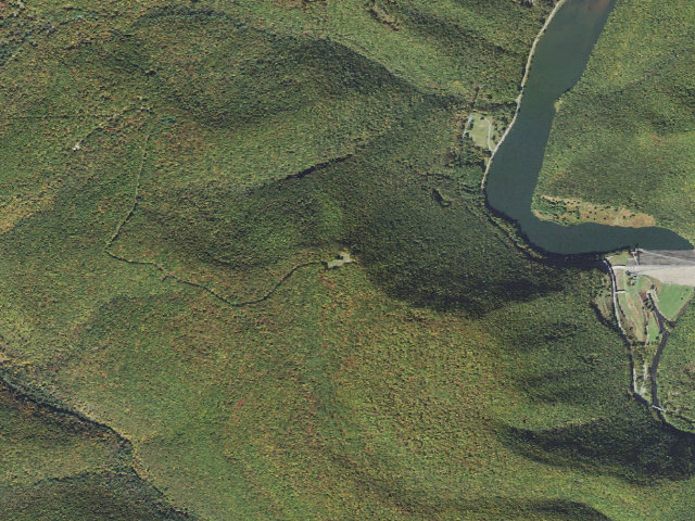 Aerial image of Sproul State Forest roadside campsite CR005