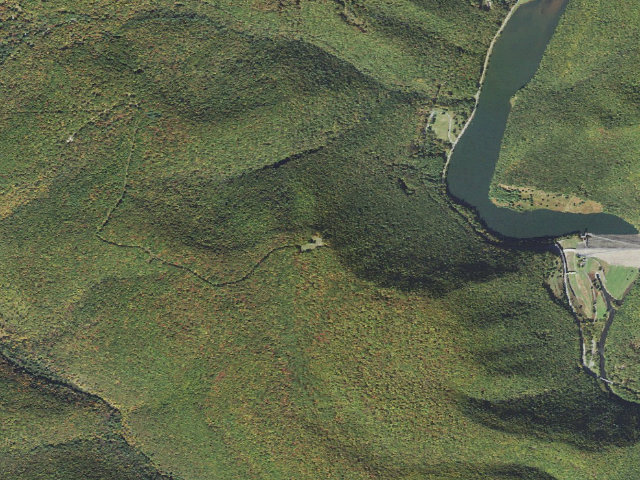 Aerial image of Sproul State Forest roadside campsite CR006