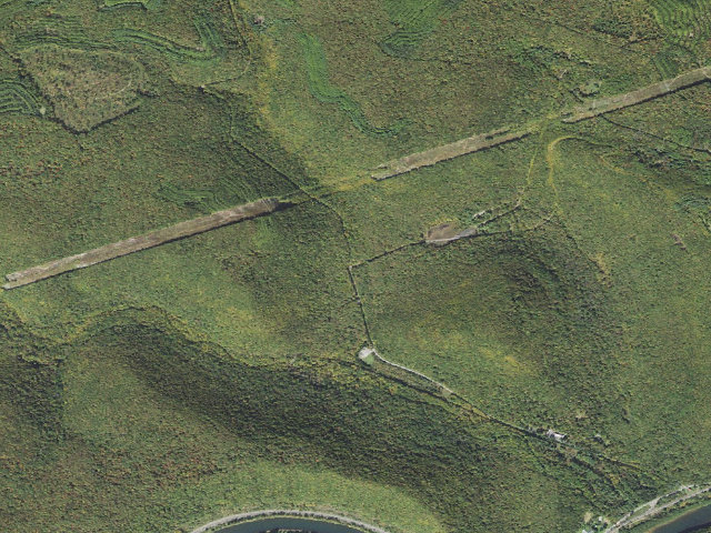 Aerial image of Sproul State Forest roadside campsite CR013