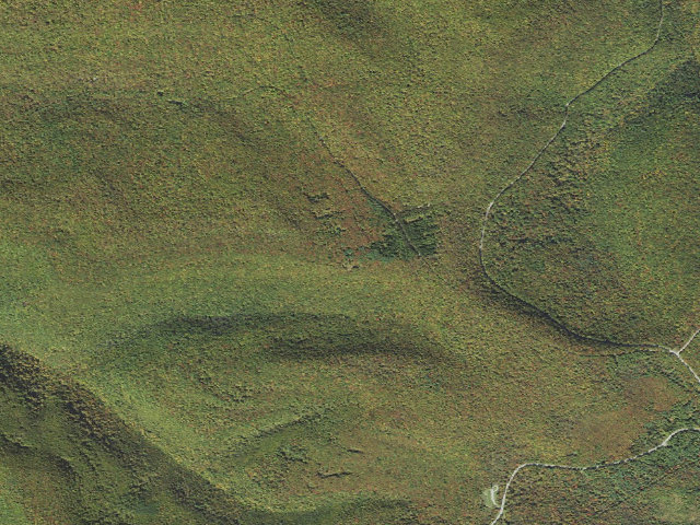 Aerial image of Sproul State Forest roadside campsite CR017