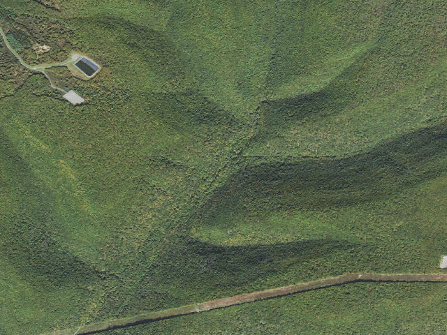 Aerial image of Sproul State Forest roadside campsite HY019