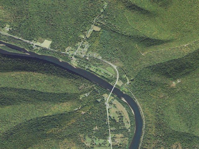 Aerial image of Sproul State Forest roadside campsite HY030