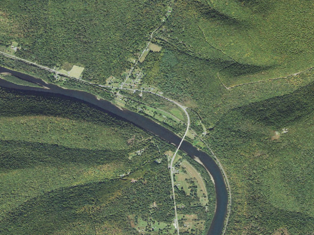 Aerial image of Sproul State Forest roadside campsite HY031