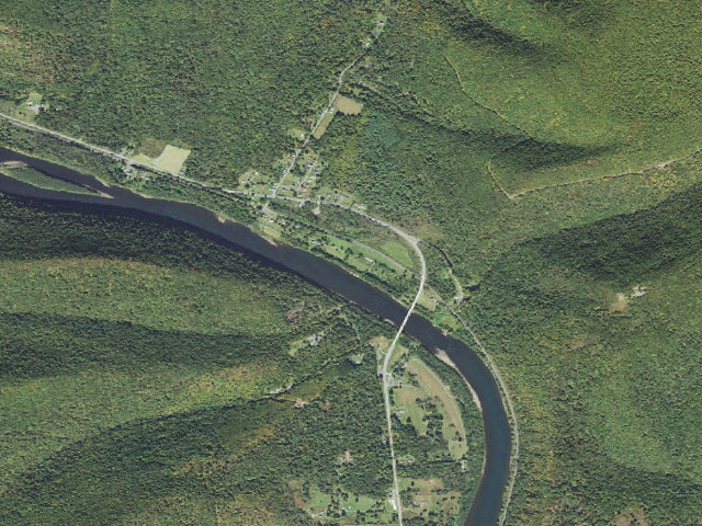 Aerial image of Sproul State Forest roadside campsite HY033