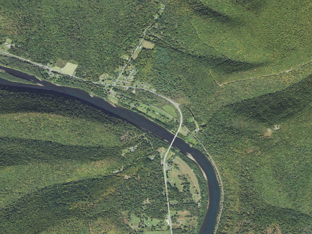 Aerial image of Sproul State Forest roadside campsite HY035