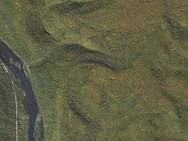 Aerial image of Sproul State Forest roadside campsite HY037