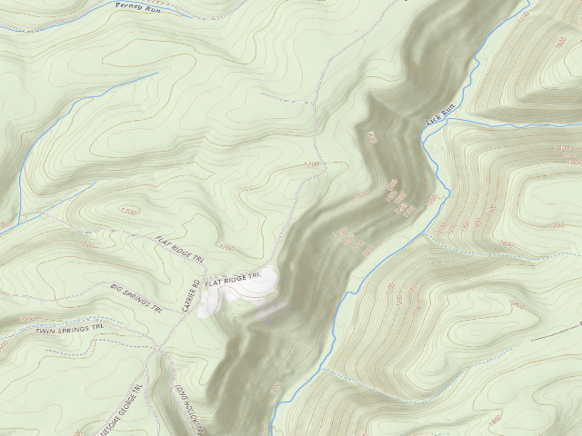 USGS topographic map of Sproul State Forest roadside campsite HY038
