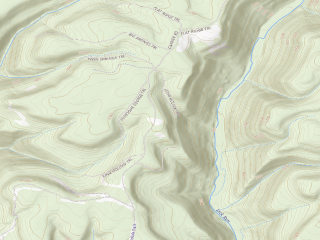 USGS topographic map of Sproul State Forest roadside campsite HY040