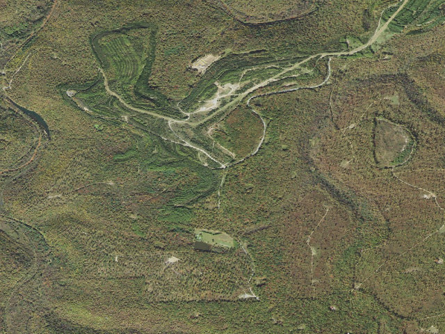 Aerial image of Sproul State Forest roadside campsite SS003