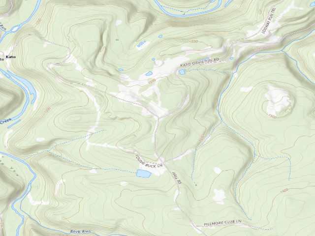USGS topographic map of Sproul State Forest roadside campsite SS003