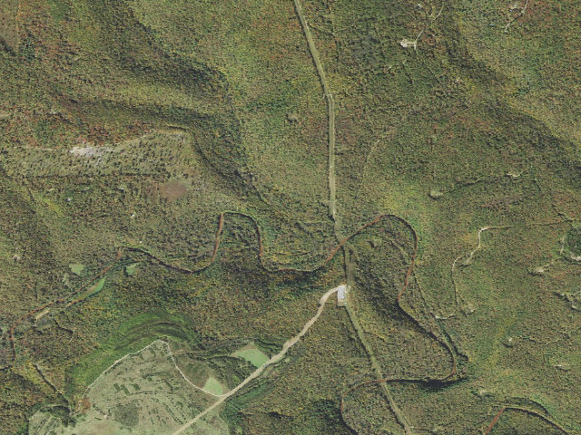 Aerial image of Sproul State Forest roadside campsite SS005