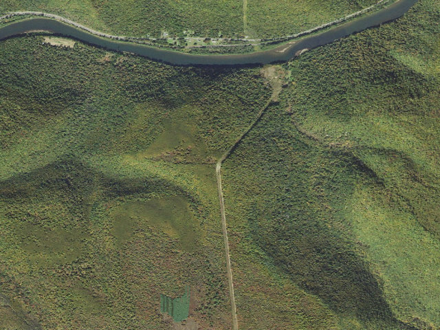 Aerial image of Sproul State Forest roadside campsite SS007