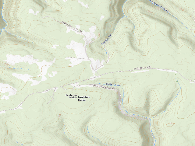 USGS topographic map of Sproul State Forest roadside campsite SS025