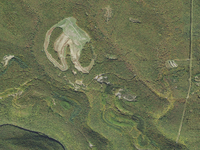 Aerial image of Sproul State Forest roadside campsite WS003