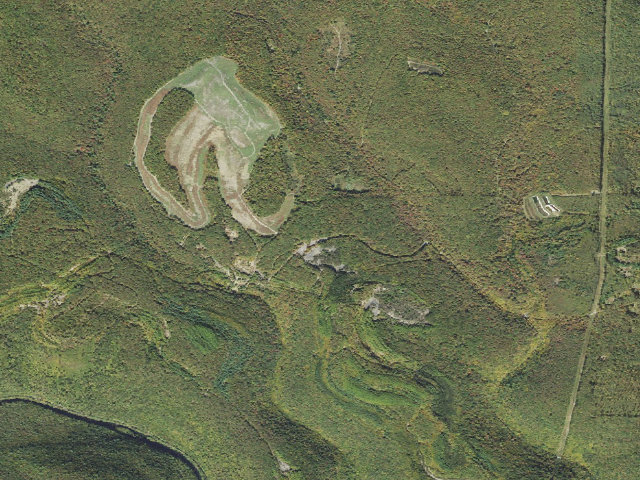 Aerial image of Sproul State Forest roadside campsite WS004