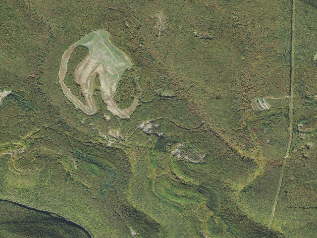 Aerial image of Sproul State Forest roadside campsite WS006