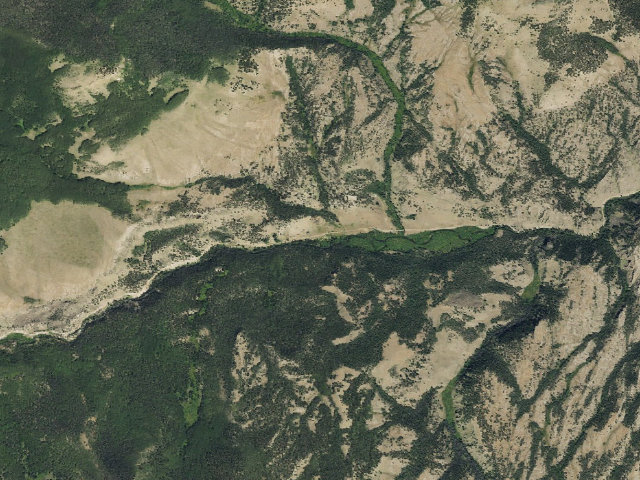 Aerial image of Spruce Campground