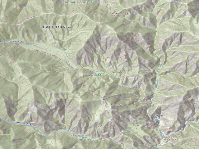 USGS topographic map of Spruce Grove Trail Camp