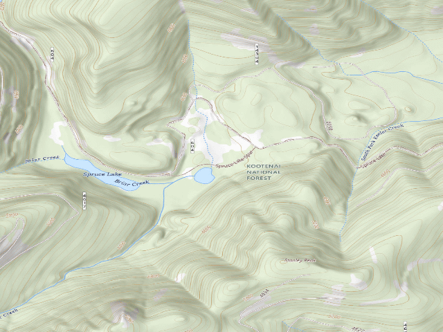 USGS topographic map of Spruce Lakes